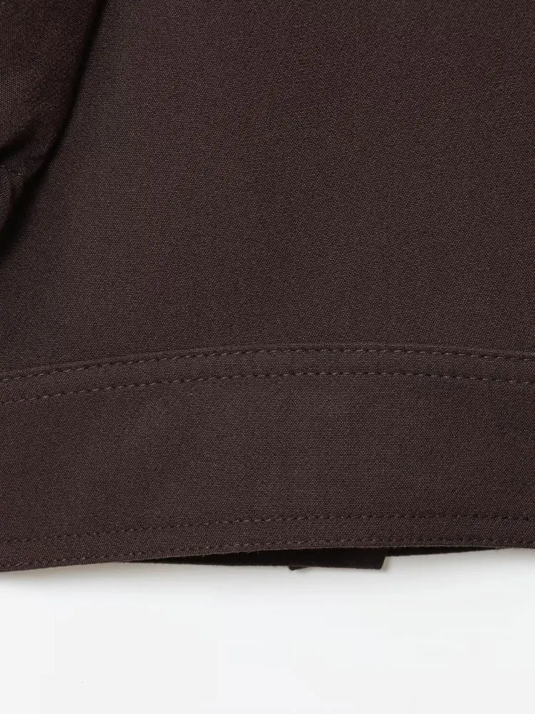 NLZGMSJ Women's 2025 Autumn Elegant Clothing Jacket Vintage Lapel Collar Zipper Full Sleeve Pocket Coat Lady Outerwears