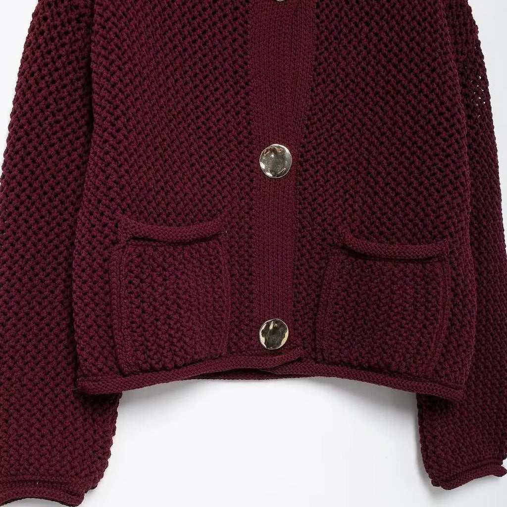 Fall Clothes 2024 Women Long Sleeve Top Knitted Luxury Designer Korean Fashion Cardigans For Woman Vintage Sweater Single Breast