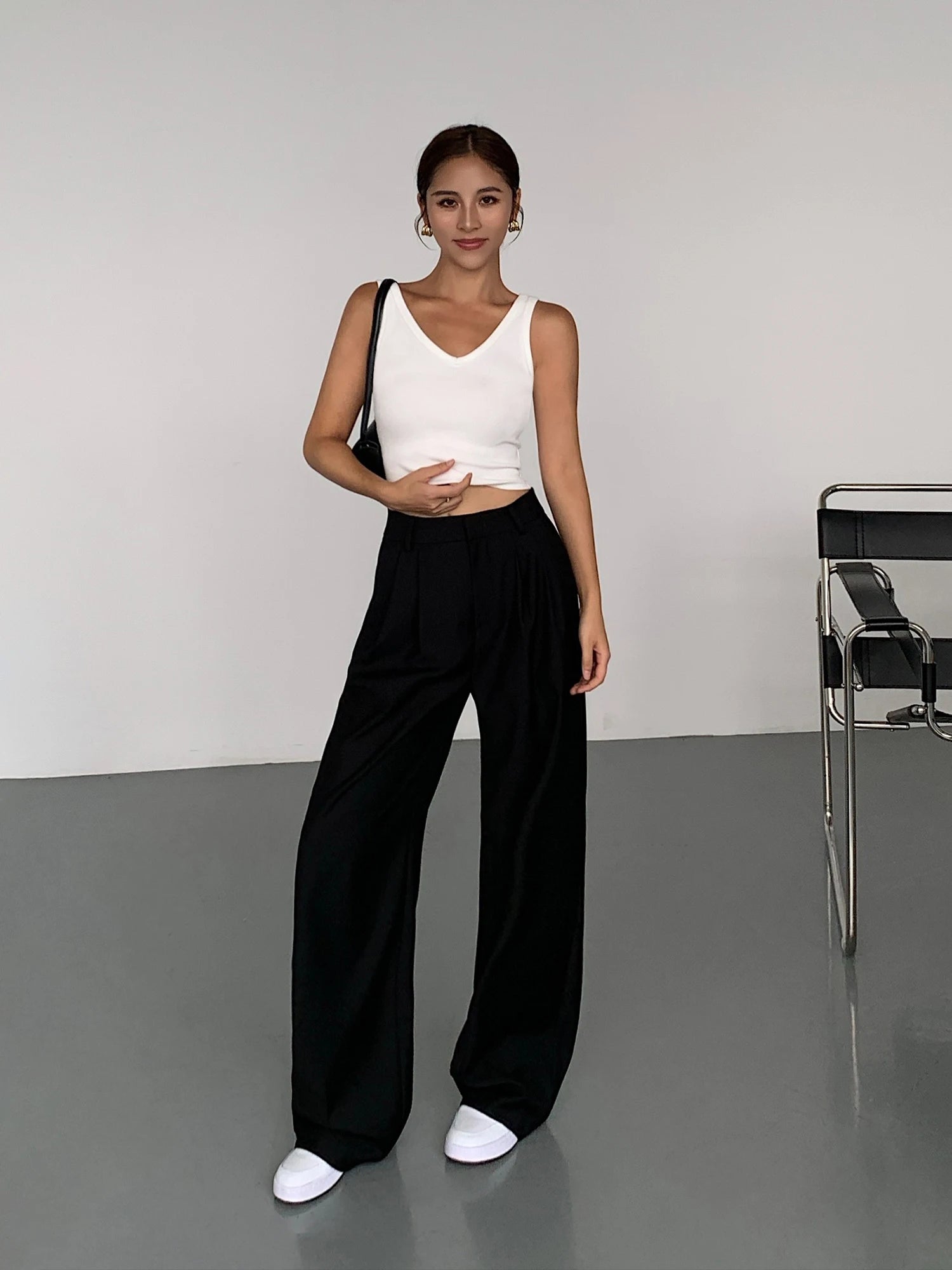 Multicolor Office High-waisted Wide-leg Suit Pants Women's 2025 Autumn Loose and Drape Casual Straight Mopping Trousers