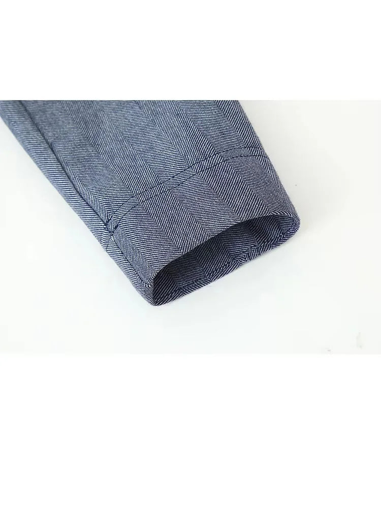 HH Autumn Women Chic Zipper Lapel Long Sleeves Short Jacket+High Waist Side Pocket Casual Loose Solid Trousers 2-Piece Set